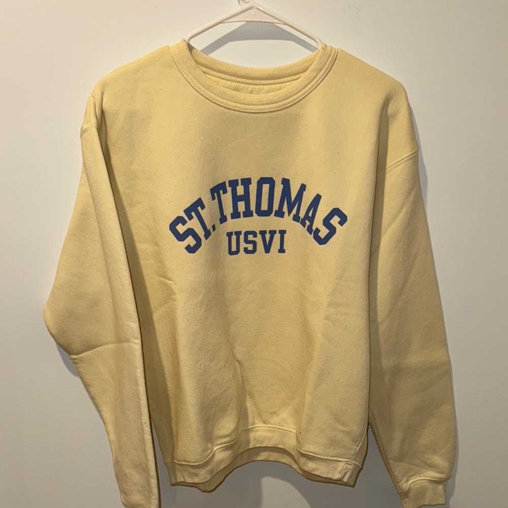 St. Thomas USVI Yellow Men's Sweater